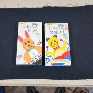 2 Baby Einstein Baby Mozart & Bach VHS Family Children's Learning Musical Tape - Picture 1 of 22