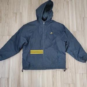 Adidas Adult Medium Blue/Yellow Jacket 3 Stripe Logo - Picture 1 of 9