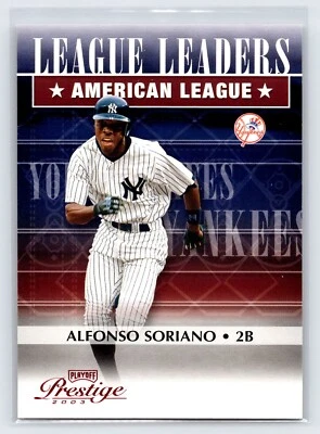 Alfonso Soriano 2003 Playoff Prestige League Leaders #LL-4 Yankees 1332/2002 Foto 1 de 2