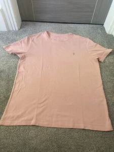 MENS PINK ALL SAINTS T SHIRT 22 INCH PIT TO PIT , 29 INCH TOP/BOTTOM, LARGE - Picture 1 of 6