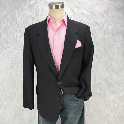 Mani by Giorgio Armani Mens 42R Black Sport Coat Blazer Jacket Wool Classic USA - Image 1 of 4