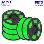 JAYO 5KG PETG 1.75MM 3D Printer Filament High Toughness 1.1kg/2.4lb Neatly Wound