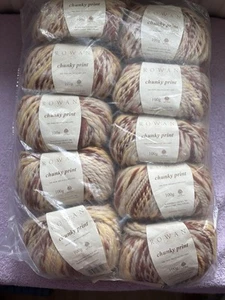 Rowan 100% Wool ‘Chunky Print’ Yarn 10x100g Balls Shade 83 Corinthian Beige Mix - Picture 1 of 6