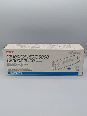 OKI Cyan Type C6 Genuine Toner Cartridge 42804503 C5100 C5150 C5200 C5300 C5400 - Image 1 of 3