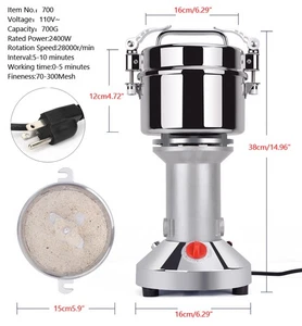 🚀Herb Grain Grinder 700g Electric Mill Cereal Machine-High Speed/Durable Life - Picture 1 of 10