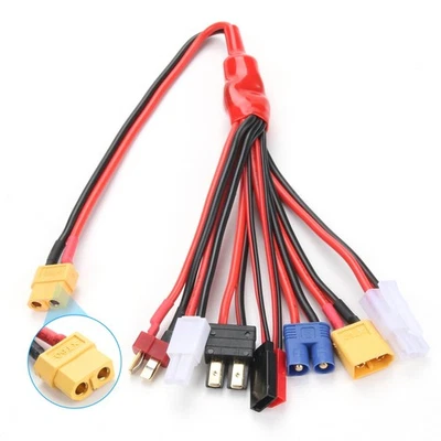  RC Lipo Battery Charger Adapter Splitter Cable XT60 EC3 EC5 JST Connector Wire - Image 1 of 4