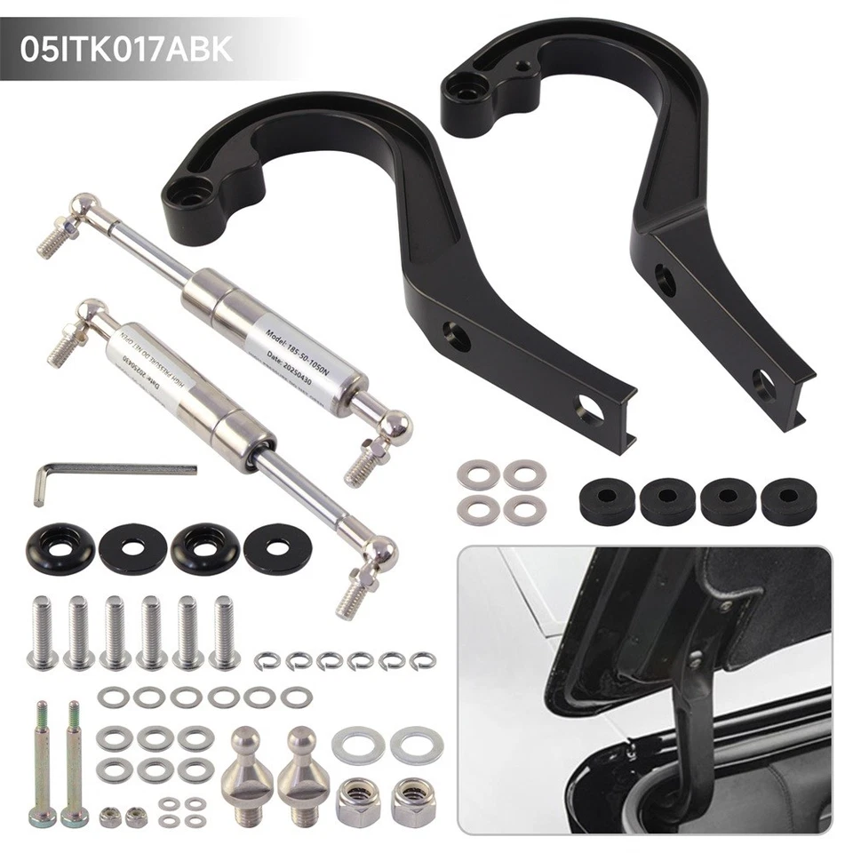 Kit de bisagra de capó de aluminio Billet izquierdo+derecho para maletero Chevrolet Camaro 67-19 negro Foto 1 de 4