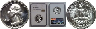 1954 Washington Quarter   NGC PF-68 Cameo - Image 1 of 3