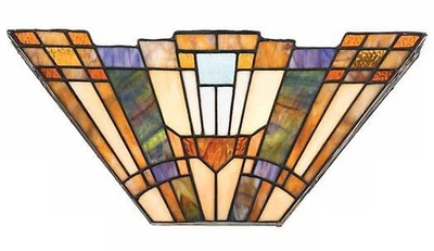 Aplique de pared de bolsillo estilo Tiffany de 16" de ancho Quoizel Inglenook Foto 1 de 2