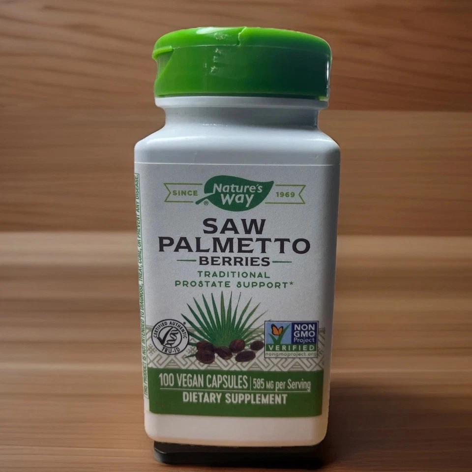 Prostate Health SAW PALMETTO BERRIES 585mg - 100 Cápsulas Nature's Way 12/2027 - Imagem 1 de 4