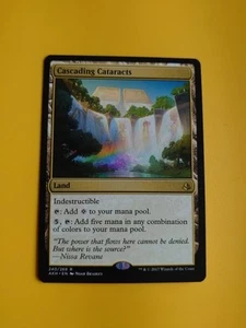 Cascading Cataracts. RAre AKH Land Magic the Gathering Card. - Picture 1 of 3