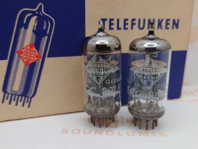 Telefunken ECC801S 6201 3-Mica Matched Pair ◇ Bottom - Ulm 1966/67 - Strong - Image 1 of 4