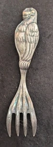 Reed & Barton Baby Gabel versilbert Safari Papagei USA (Naturpatina) - Bild 1 von 4