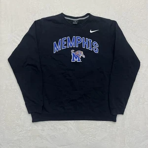 Nike Memphis Tigers Sudadera Para Hombres XL Negra Universidad Cuello Redondo Pullover Forrado - Imagen 1 de 15
