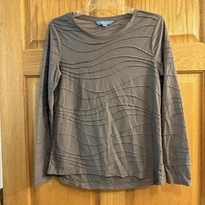 Camicia blusa Simply Vera Vera Wang donna taglia M Med maniche lunghe testurizzata grigia - Foto 1 di 5