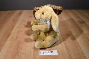 Commonwealth Tan Bunny Rabbit 2006 Beanbag Plush w/ Blue Bow / Rose(310-3682-2) - Picture 1 of 5