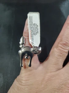 Anillo Gato Ajustable Tono Plata Nuevo - Imagen 1 de 10