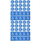  2 Count Wheelchair Sign Suppor Sosten Applique Logo Stickers