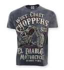T-shirt WCC West Coast Choppers El Diablo niebieski