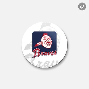 Imán decorativo redondo Atlanta Braves MLB | 4"" X 4 - Imagen 1 de 2