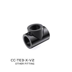 Bykski CC-TE3-X-V2 3-Way G1/4'' Type T Copper Fitting Adaptors Water Cooling - Afbeelding 1 van 19