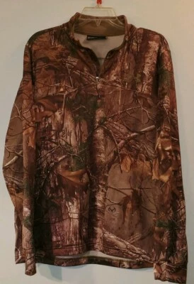 Mens Under Armour Hunting Quarter Zip Sweater Heatgear Camo Medium - Image 1 of 4