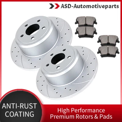 Rear Brakes and Rotors Brake Pads Kit for 2009-2020 Dodge Challenger Charger RWD Foto 1 de 4