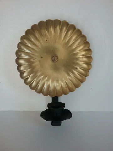 Vintage Brass Wall Sconce 1970's Cover