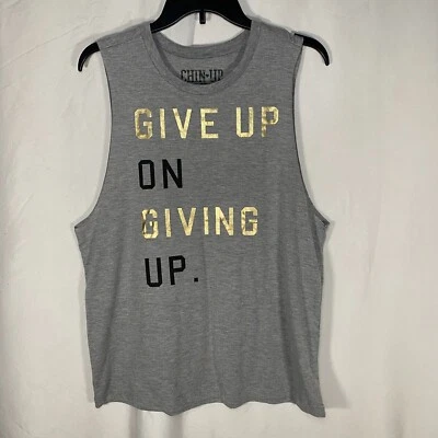 Camiseta sin mangas para mujer grande gris ropa deportiva entrenamiento mentón ropa sin mangas Foto 1 de 4