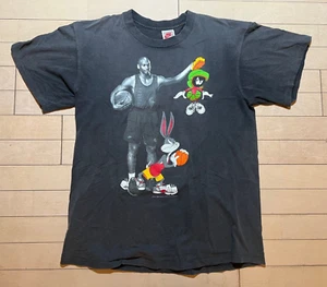 Vintage 1993 Nike Air Michael Jordan Looney Tunes Space Jam Mars T-shirt Tee XL - Picture 1 of 8