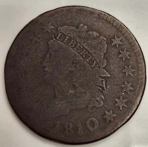 1810/09 10 over 09 Classic Head Large Cent Overdate in Good Condition - Picture 1 of 3