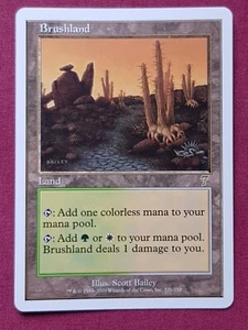 Magic The Gathering 7TH EDITION BRUSHLAND land card MTG - Picture 1 of 2
