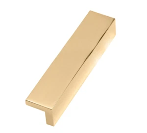 Alno Tab 6-1/2 Inch Long Finger Cabinet Pull | Unlacquered Brass | A960-6-PB/NL - Picture 1 of 1