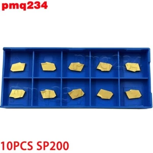 10PCS SP200 CNC Grooving Carbide Inserts Steel for Lathe Grooving Cutting Tools - Picture 1 of 9