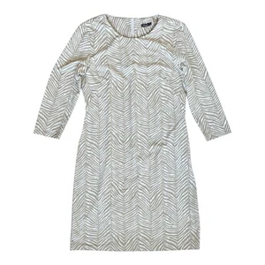 NEW J. McLaughlin Jersey Sophia Sheath Dress in Herringbone Zebra Tan (size Med) - Picture 1 of 7