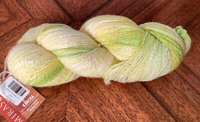 MIRASOL Kancha Hand Painted Super Fine Merino Wool & Cotton YARN LT YELLOW-GREEN - Image 1 of 4
