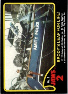 1978 Topps Jaws 2 #2 BRODY'S LEAP FOR LIFE! Buy 3 Get 1 Free Free Shipping! - Picture 1 of 2