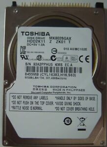 NEW Old Stock MK8026GAX HDD2k11 Toshiba 80GB 2.5" IDE 44PIN Hard Drive US Seller