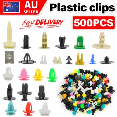 500pcs Car Trim Body Clips Fastener Rivet Door Panel Bumper Plastic Retainer Kit - image 1 of 4