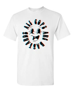 Camiseta Para Hombre Blanca 100% Algodón Novedad Divertida Tatuaje Personaje Dibujos Animados Toda Cabina - Imagen 1 de 3