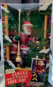 1994 Vintage Mr. Christmas Santa's Lighted Animated Tree Top TOPPER WORKS VIDEO