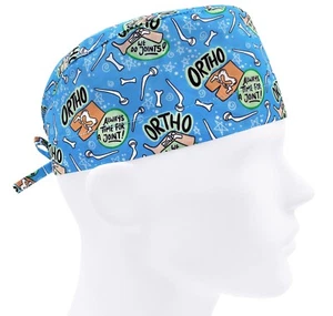Scrub cap men, surgical hat, nurse cap, scrub caps bones, scrub hats ortho - Picture 1 of 3