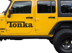 Tonka Set of 2 Body Decal Window Bumper Sticker JK TJ YJ CJ RAM Z71 Chevy Toyota - Picture 1 of 20