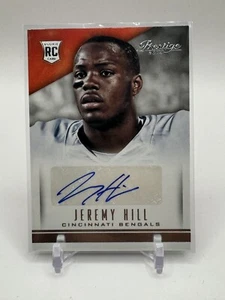 2014 Prestige Auto Rookie RC #249 Jeremy Hill LSU Bengals - Bild 1 von 2