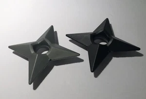 Ninja Star Plastic Set Of 2 - 4 Inch Acrylic Ninja Star Free Shipping - Picture 1 of 4
