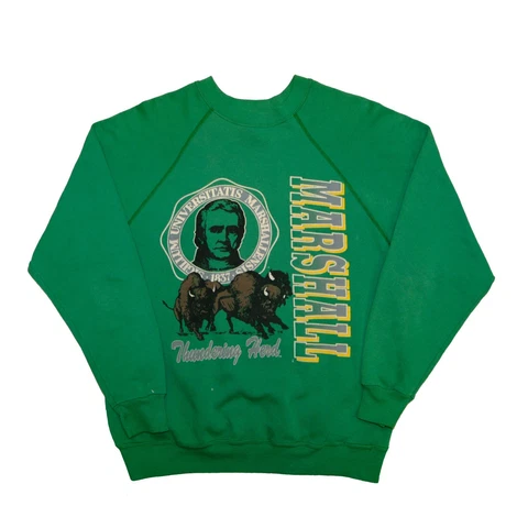 Vintage Marshall Thundering Herd Sweatshirt Crewneck Size Large 80s 90s NCAA Cover