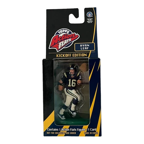 NFL Topps Action Flats Ryan Leaf 2.5" Action Figure & Card 1998 Chargers Cover
