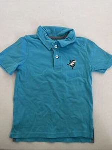 Boys shirts Size 4 Teal with Shark on chest by 365 Kids. Short sleeve Polo - Picture 1 of 4