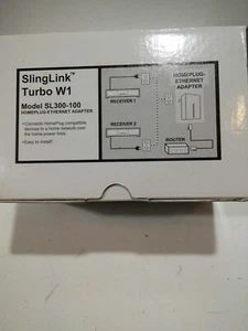 SLINGLINK TURBO W1 MODEL SL300-100 HOMEPLUG-ETHERNET ADAPTER NEW - Picture 1 of 1