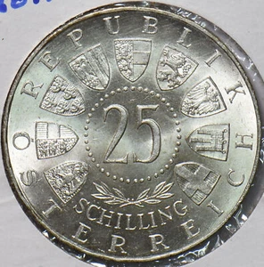 Austria 1962 25 Schilling UNC 192845 combine shipping - Picture 1 of 2
